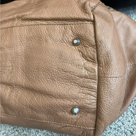 Spacious Liebeskind Berlin Genuine Leather Satchel Camel color - Picture 10 of 12